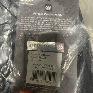 686 black platform bike pant, relaxed fit